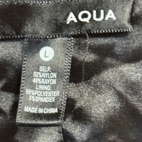 AQUA Black Velvet Floral Wrap Dress | Size Large - Picture 5 of 5